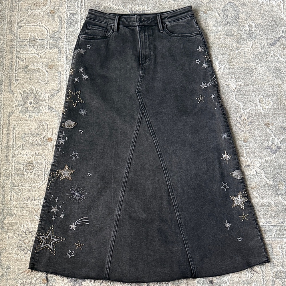 Driftwood Star Embellished Denim Skirt